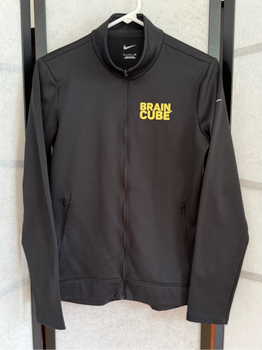 Nike Dri-FIT Womens Small Black Full Zip Braincube Corporate Logo Jacket